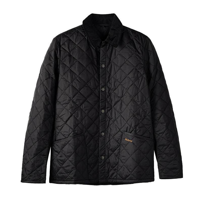 巴伯尔复古菱格绗缝棉服夹克