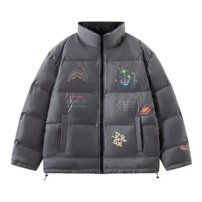 联名款立领白鸭绒羽绒服