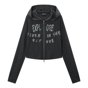 太平鸟弹力舒爽棉针织外套女新款修身显瘦连帽通勤外衣A3BBF2191