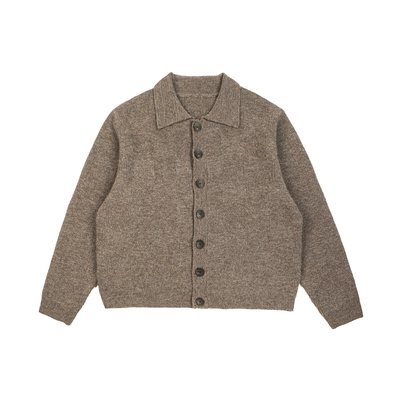 GoodNorth咖色重磅毛衣开衫外套