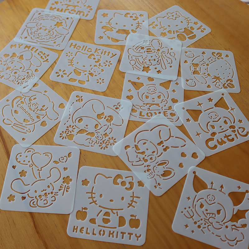 儿童画 画画 画模具镂空手抄报小学生手绘画 画涂鸦手账diy卡通人