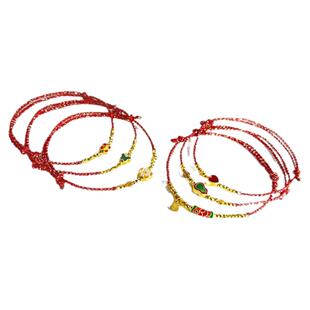 新航黄金手链蹦迪珠手绳足金镭射珠手串小配件转运珠爆闪纯金首饰