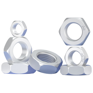 GB6172不锈钢304六角螺母.316六角螺帽 镀锌薄型螺母【M4-M24】