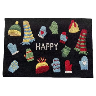 出口外贸美式手工地毯地垫家用门厅入户卡通小手套花卉合集福利款