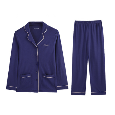 舒雅中厚棉莫代尔家居服情侣睡衣