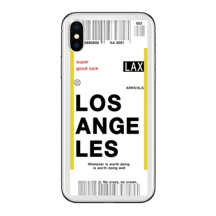 登机牌洛杉矶LOSANGELES纽约拉斯维加斯适用苹果17pro手机壳安卓