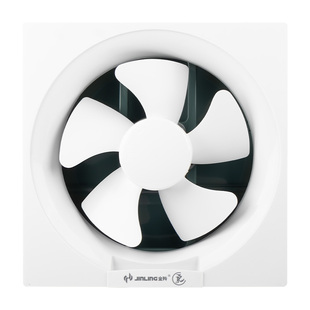 金羚排气扇6/8/10/12寸方形厨房玻璃墙壁强力换气扇静音抽排风扇