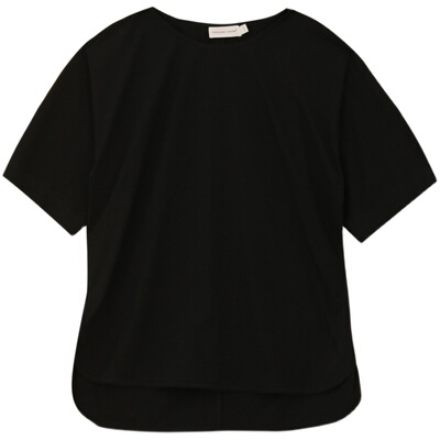 经典黑色薄款短袖阁兰秀