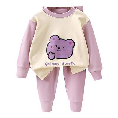 秋冬季儿童德绒保暖两件套家居服