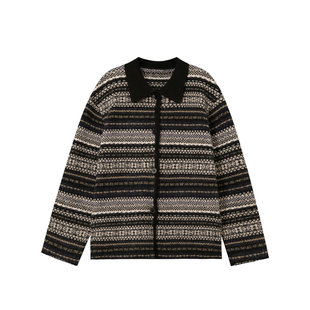 郑买买 花絮毛衣 2025独特超好看毛衣秋冬款休闲百搭费尔岛毛衣女