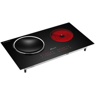 5500W大面板凹面电磁炉双灶嵌入式大功率电陶炉平凹电灶爆炒家用