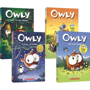 Scholastic Owly 学乐猫头鹰奥莉与毛毛5册 全彩漫画 The Way Home Flying Lessons 飞行训练 儿童趣味课外读物 英文原版进口图书
