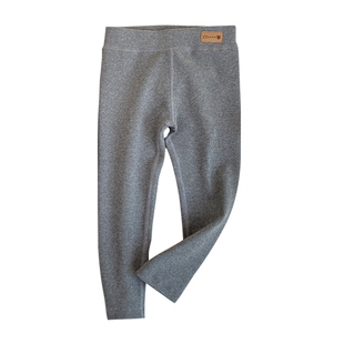 女童打底裤加厚不加绒春秋外穿中小童纯棉洋气女孩黑色儿童长裤子