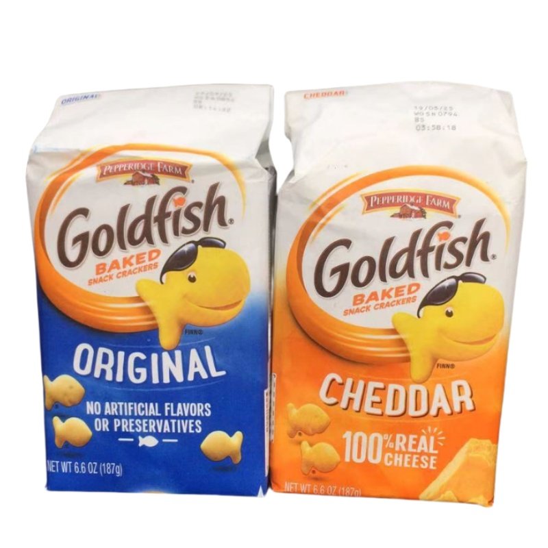 Cheddar Goldfish Baked Snack Crackers金鱼型奶酪芝士味饼干