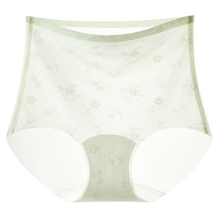 女生冰丝无痕高腰内裤 2026夏季新款 薄款透气桑蚕丝抗菌三角裤头