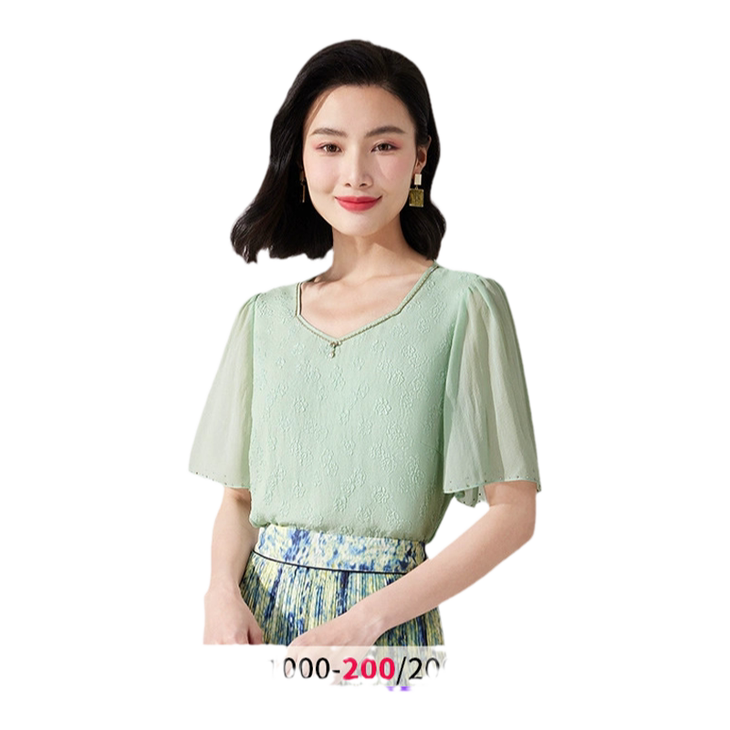 乔万尼2026夏新品上衣衬衫桑蚕丝真丝短袖衬衫精致慵懒感ET2C228
