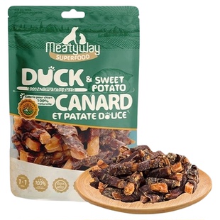 Meatyway爵宴狗零食鸭胸肉甘薯卷鸡肉干泰迪磨牙训练宠物肉干