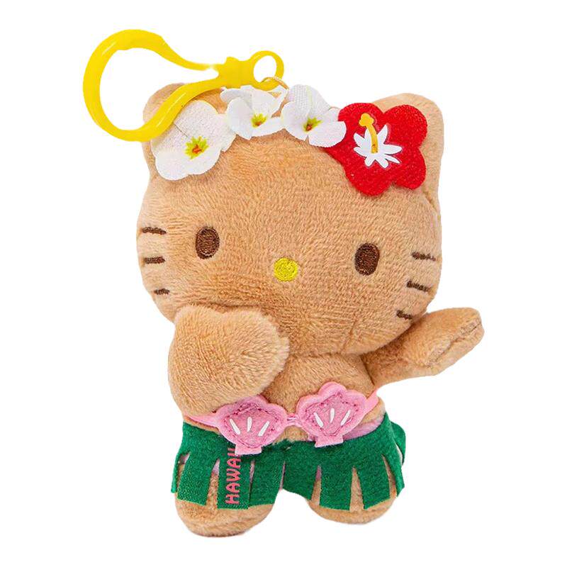 美国正版黑皮hellokitty夏威夷凯蒂猫kt猫公仔玩偶毛绒包挂件挂饰