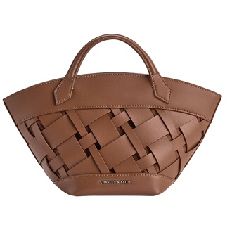 CHARLES&KEITH26夏新款CK2-30160257小号编织手提托特包菜篮子包