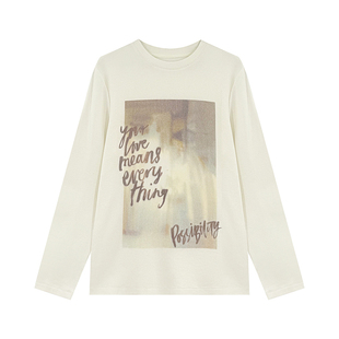 NILICO陈媚【艺术插画】慵懒插画直喷印花弹力显瘦加绒上衣