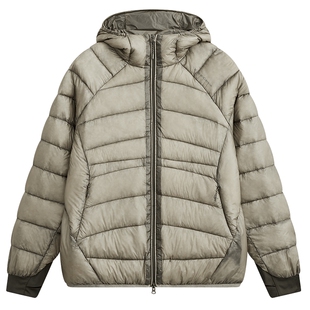 MODE COMMUTER | MC防泼水暗格纹梭织透气透湿连帽短款排骨羽绒服