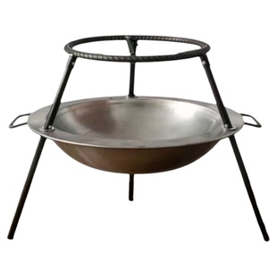 篝火围炉取暖火盆火炉三脚架烧火三角家用老式农村锅架烧柴便携炉