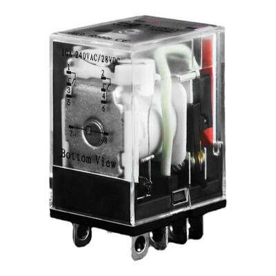 小型中间电磁继电器 YJ2N-LY带灯2开2闭LY2NJ大8脚12v24v220v