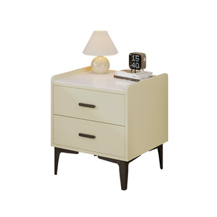 索菲亚现货闪发方糖卧室床头柜岩板简约床边大容量收纳柜家具