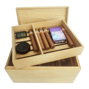 雪茄盒实木进口西班牙雪松木盒便携木制雪茄淳化雪茄保湿盒子厂家