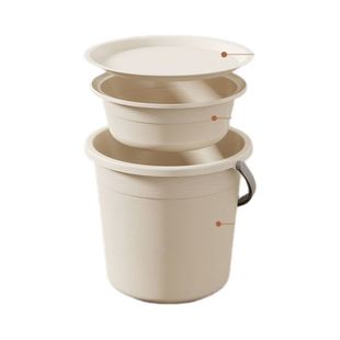 家用带盖脸盆水桶提桶学生宿舍用加厚储水衣塑料桶足浴盆套装手提