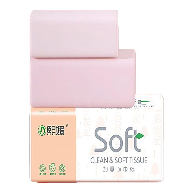 整箱抽纸原木面巾纸加厚优质餐巾纸厨房用清洁纸办公室用擦手纸巾