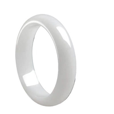 新疆和田金丝玉旺夫真玉手镯女款天然正品玉石羊脂白级少女玉镯子