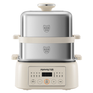 九阳不锈钢电蒸锅多功能家用三层大容量炖煮一体蒸笼多层蒸箱预约