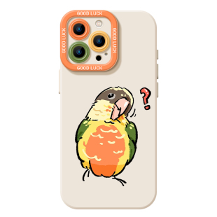 可爱鹦鹉手机壳适用苹果16小鸟iphone15promax小鸡14plus情侣13mini搞怪12新款11趣味x男女8硅胶17防摔xs套7