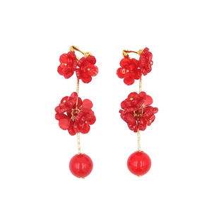 BOMBCACA飞花令系列 梅花三弄 精致长吊坠原创高级感轻奢中式耳环