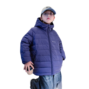 男童秋冬红色过年轻薄羽绒服2026新款儿童男孩冬季防风保暖外套潮