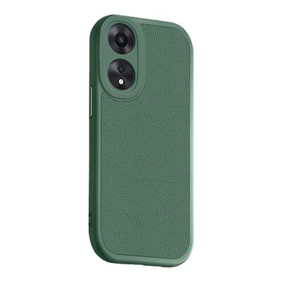 小羊皮墨绿OPPOA系列简约手机壳