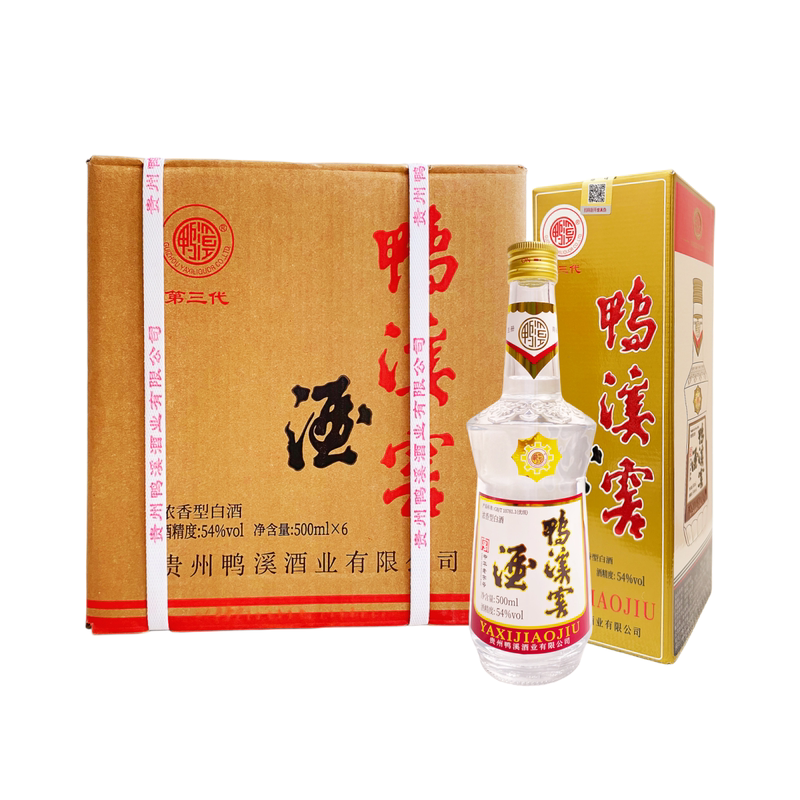 贵州鸭溪窖54度复古浓香型白酒纯粮食口粮酒高度白酒原箱6瓶500ml