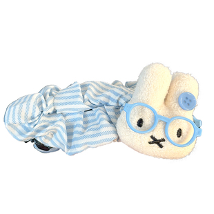 日系可爱蓝色条纹米菲兔香蕉夹竖夹后脑勺甜美发饰kt猫少女发夹子