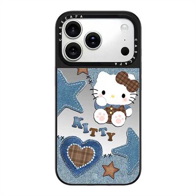 C家家联名牛仔HelloKitty猫豹纹手机壳适用iPhone17promax18苹果16pro/15/14/13/小众可爱12简约11卡通ins风