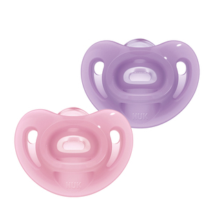 NUK智柔全硅胶安抚奶嘴0到3个月防胀气新生儿婴儿6个月以上防龅牙