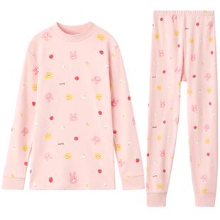 红豆儿童保暖内衣秋冬半高领女童秋衣男童棉毛衫婴幼儿A类纯棉