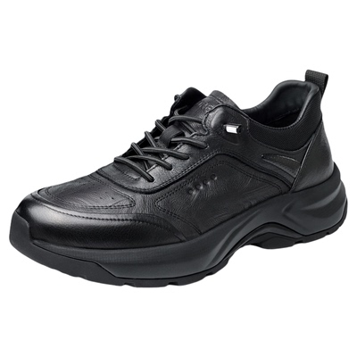 羊皮+头层牛皮运动皮鞋男