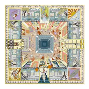 【奇珍异宝】单面和双面印花真丝大方巾女士桑蚕丝丝巾小披肩头巾