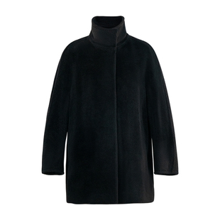 HONRN/红人休闲立领显瘦羊驼毛羊毛呢子大衣外套女秋冬HI55OD922
