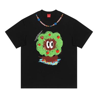 查尔斯桃心趣味苹果树印花短袖