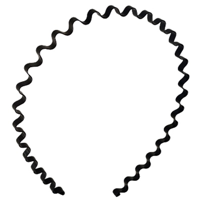 仰岳简约百搭气质黑色波浪碎发箍