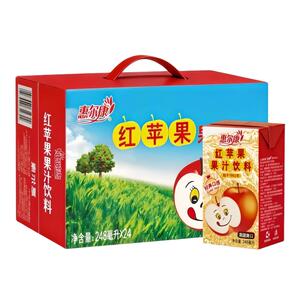 惠尔康红苹果饮料248ml*24盒整箱