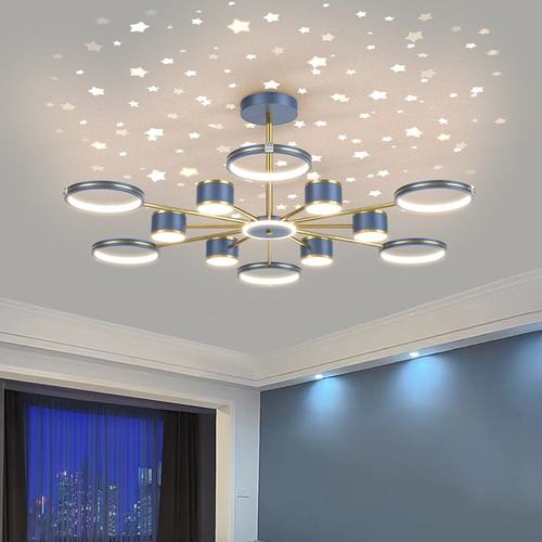 客厅星空顶吊灯简约现代大气2025年新款轻奢主灯全屋套餐组合灯具