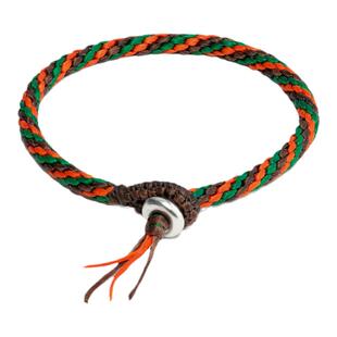 RONINMADE高级复古绿色蒂芙罗编织手绳男女手镯情侣手链礼物